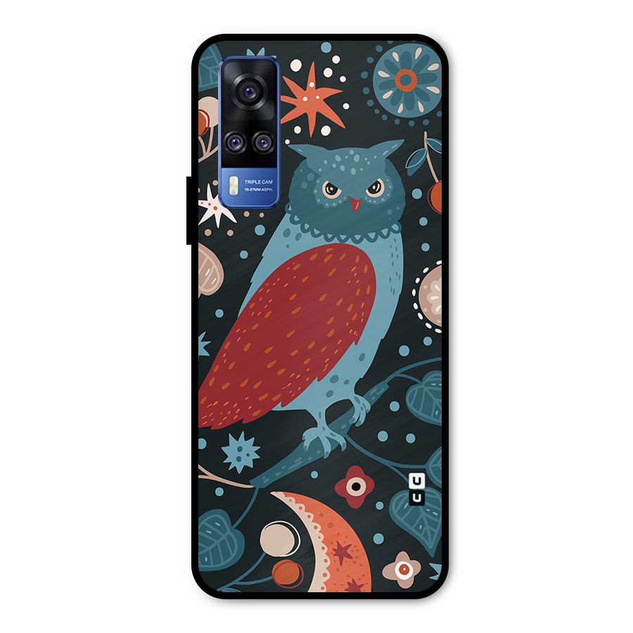 Nordic Arts Owl Metal Back Case for Vivo Y51A