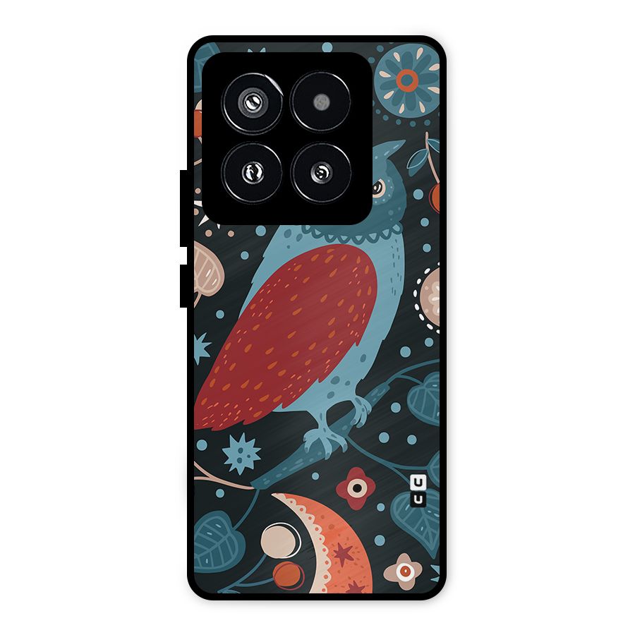 Nordic Arts Owl Metal Back Case for Xiaomi 14 Pro