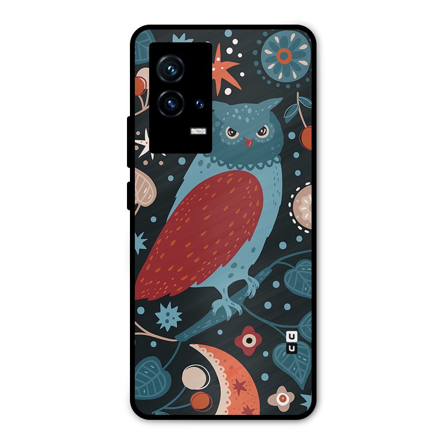 Nordic Arts Owl Metal Back Case for iQOO 9 5G