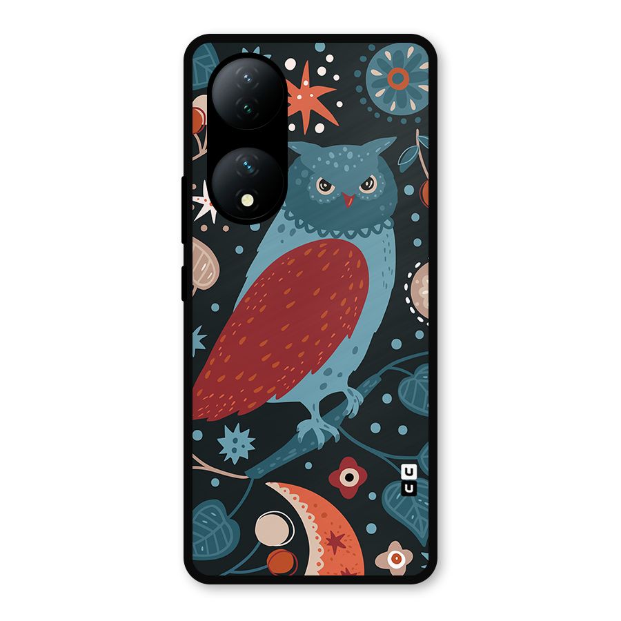 Nordic Arts Owl Metal Back Case for iQOO Z7s