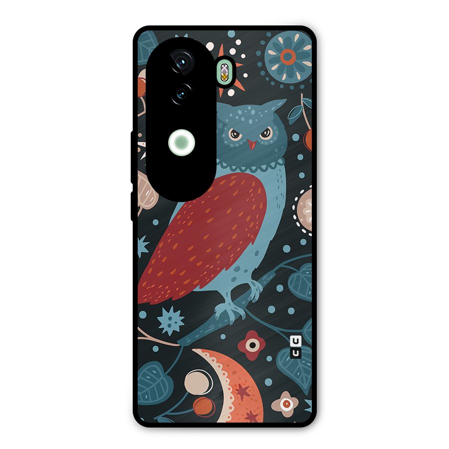 Nordic Arts Owl Metal Back Case for iQOO Z9s