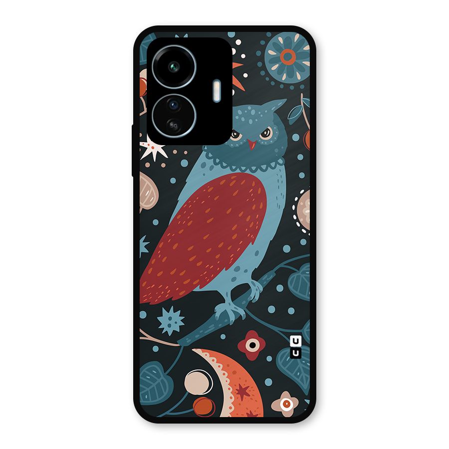 Nordic Arts Owl Metal Back Case for vivo iQOO Z6 Lite 5G
