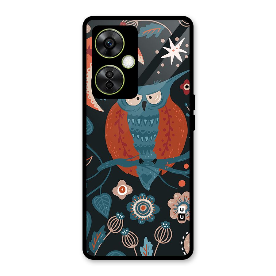 Nordic Arts Owl Moon Glass Back Case for OnePlus Nord CE 3 Lite