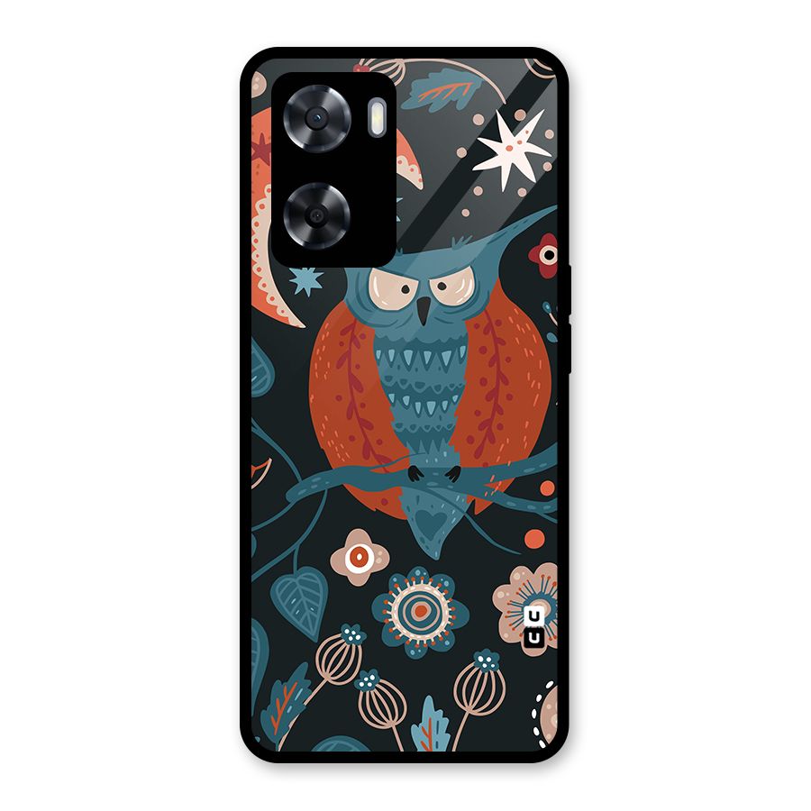 Nordic Arts Owl Moon Glass Back Case for OnePlus Nord N20 SE