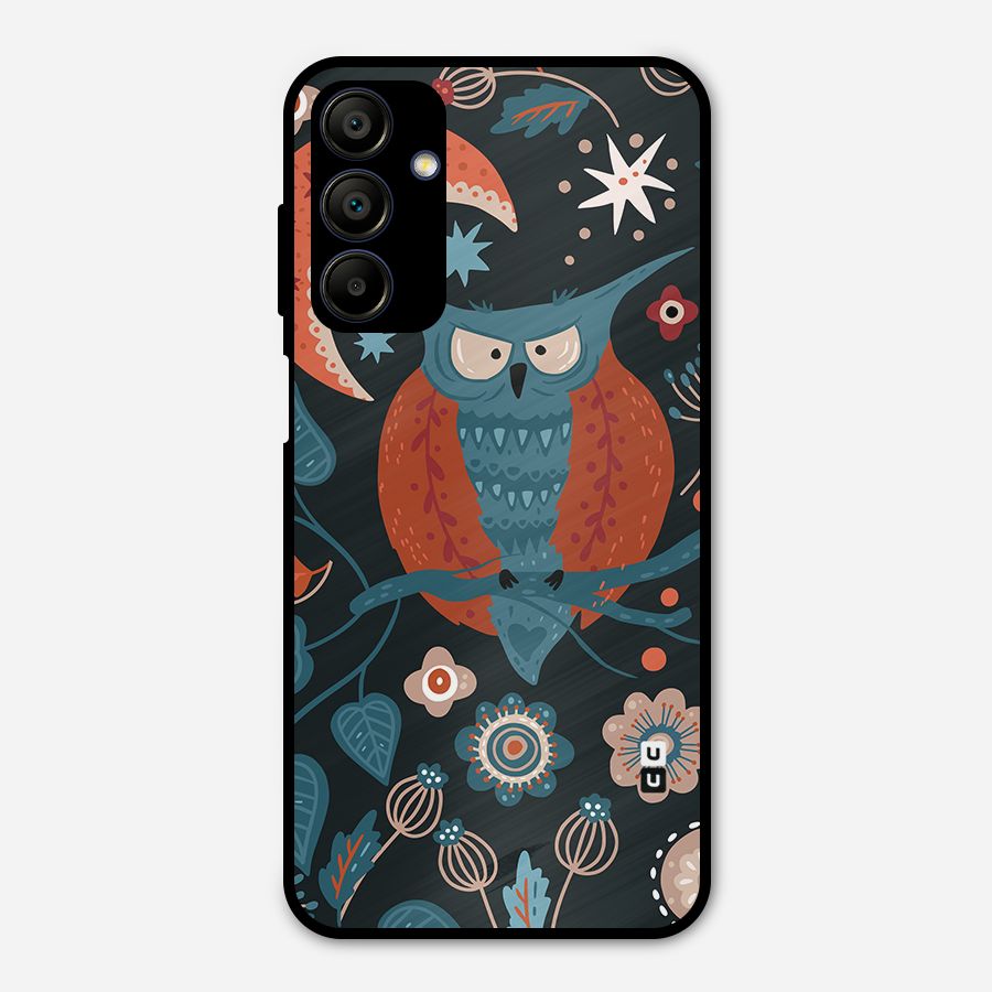 Nordic Arts Owl Moon Metal Back Case for Galaxy A15 5G