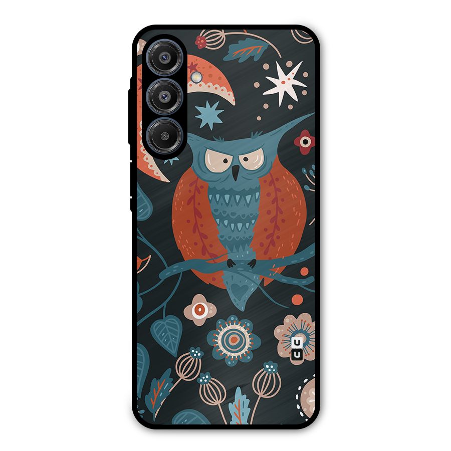 Nordic Arts Owl Moon Metal Back Case for Galaxy A16 5G