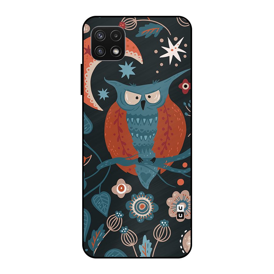 Nordic Arts Owl Moon Metal Back Case for Galaxy A22 5G