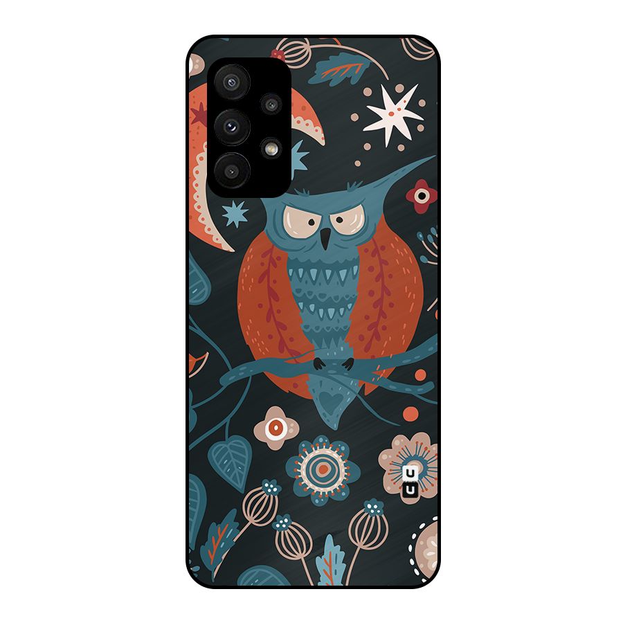 Nordic Arts Owl Moon Metal Back Case for Galaxy A23