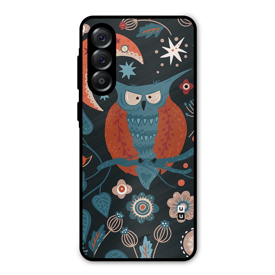 Nordic Arts Owl Moon Metal Back Case for Galaxy A36