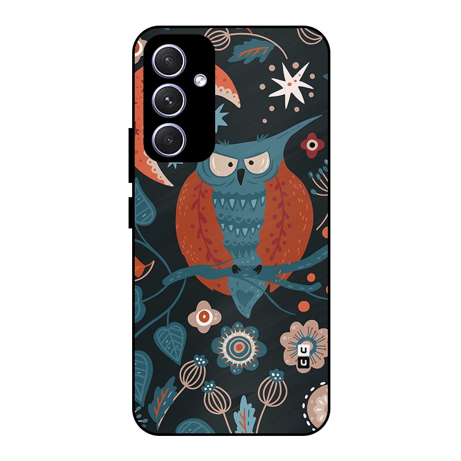 Nordic Arts Owl Moon Metal Back Case for Galaxy A54