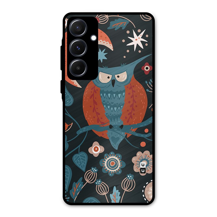 Nordic Arts Owl Moon Metal Back Case for Galaxy A55