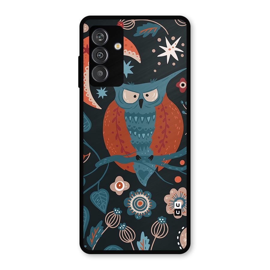 Nordic Arts Owl Moon Metal Back Case for Galaxy F13
