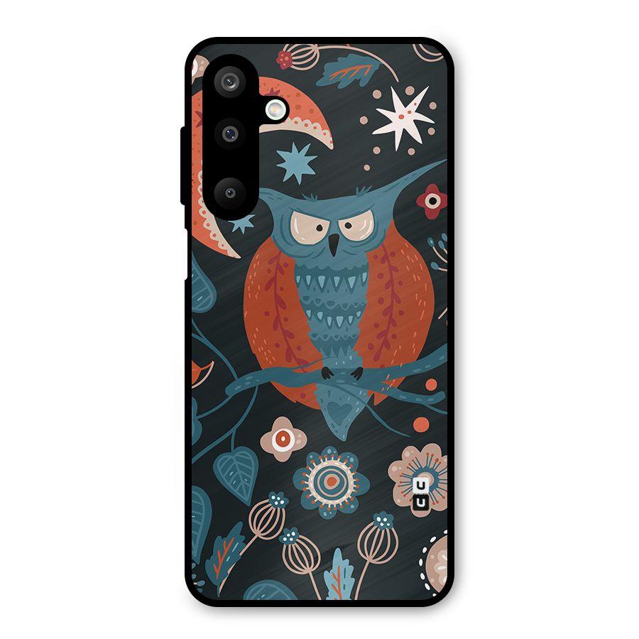 Nordic Arts Owl Moon Metal Back Case for Galaxy M16