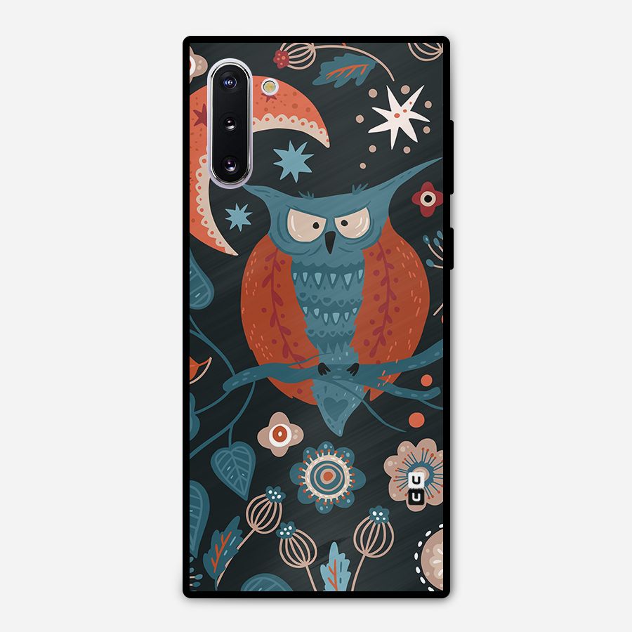 Nordic Arts Owl Moon Metal Back Case for Galaxy Note 10