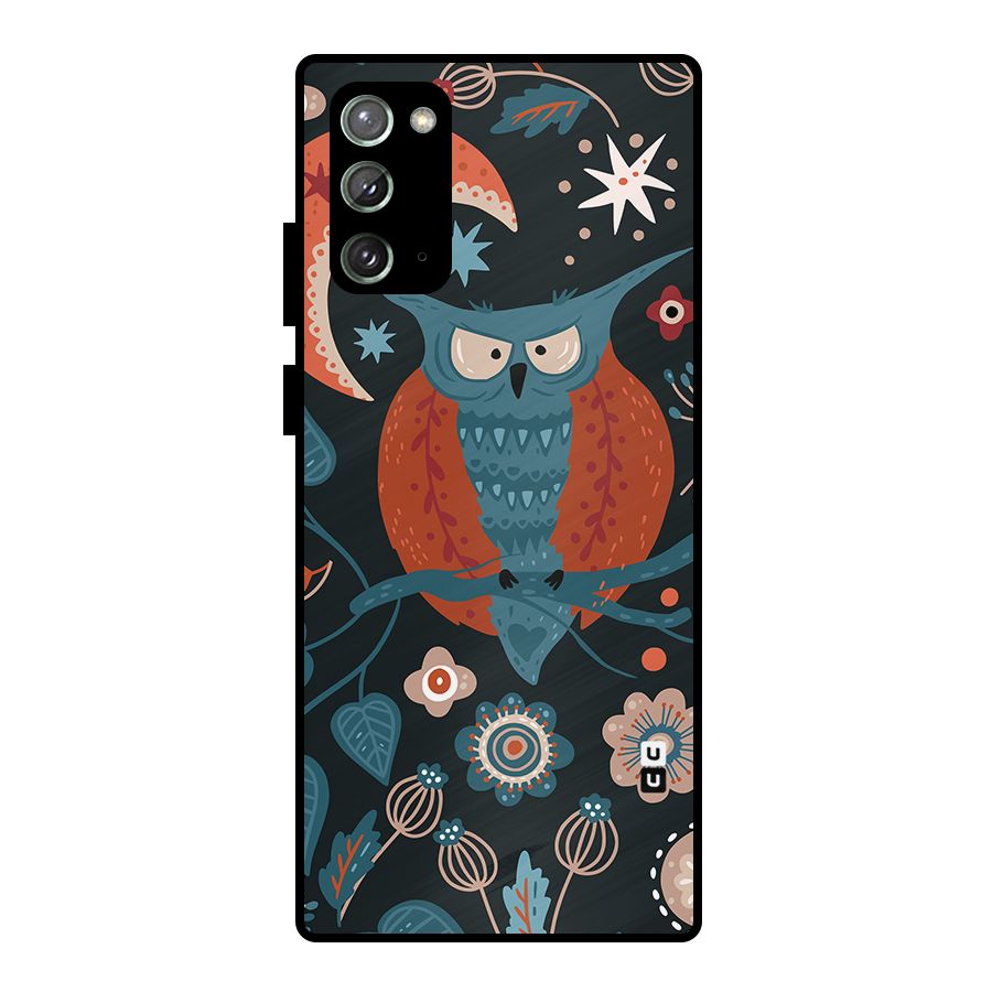 Nordic Arts Owl Moon Metal Back Case for Galaxy Note 20