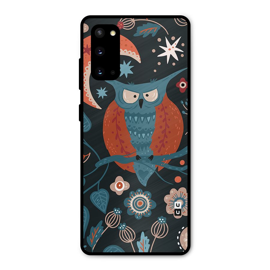 Nordic Arts Owl Moon Metal Back Case for Galaxy S20
