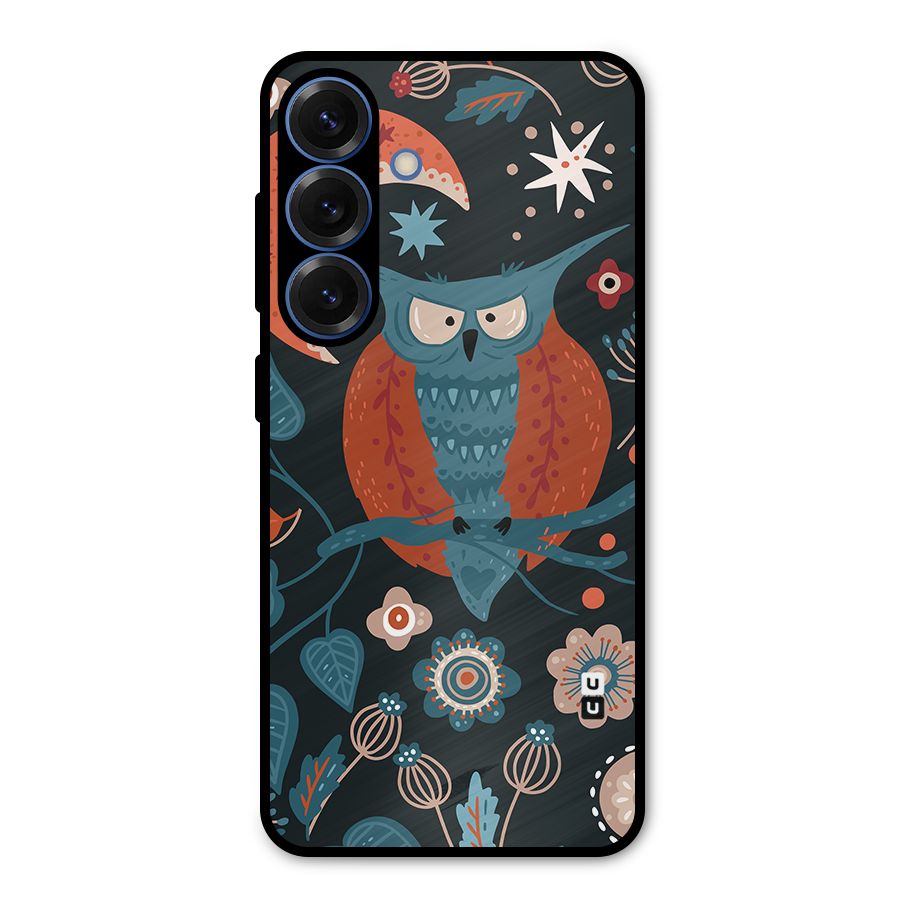 Nordic Arts Owl Moon Metal Back Case for Galaxy S25