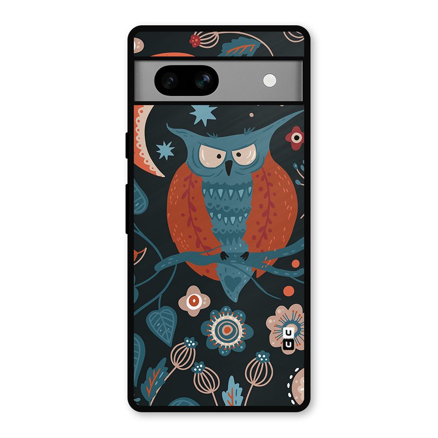 Nordic Arts Owl Moon Metal Back Case for Google Pixel 7a