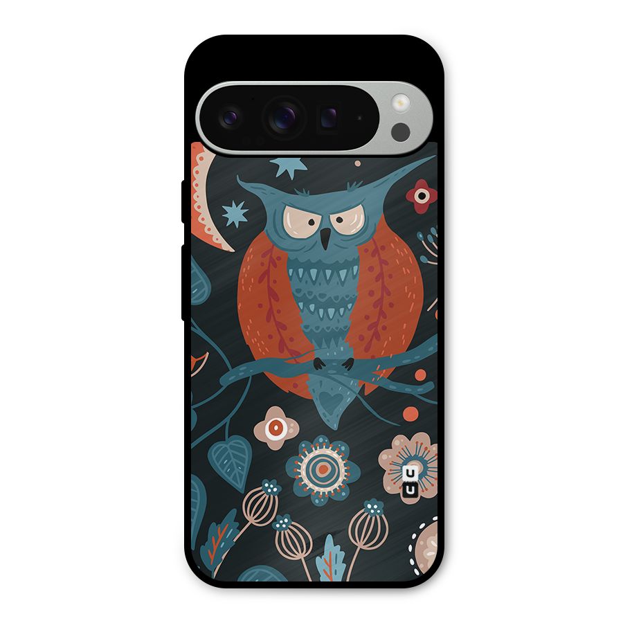 Nordic Arts Owl Moon Metal Back Case for Google Pixel 9 Pro XL