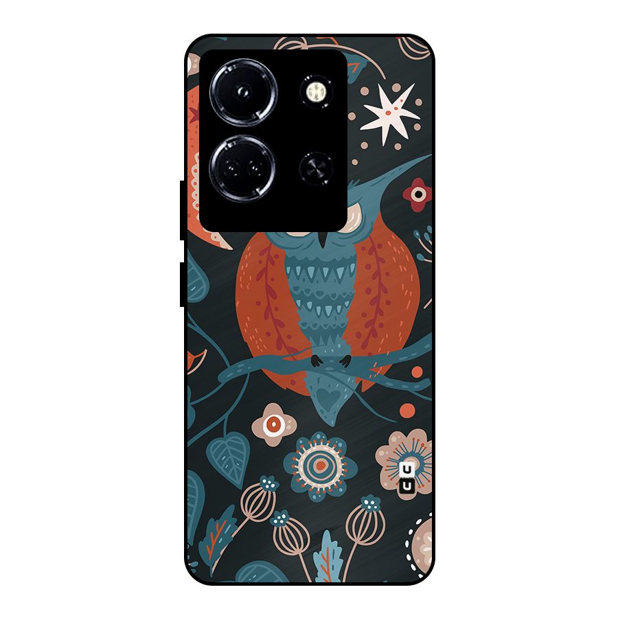 Nordic Arts Owl Moon Metal Back Case for Infinix Note 30 5G