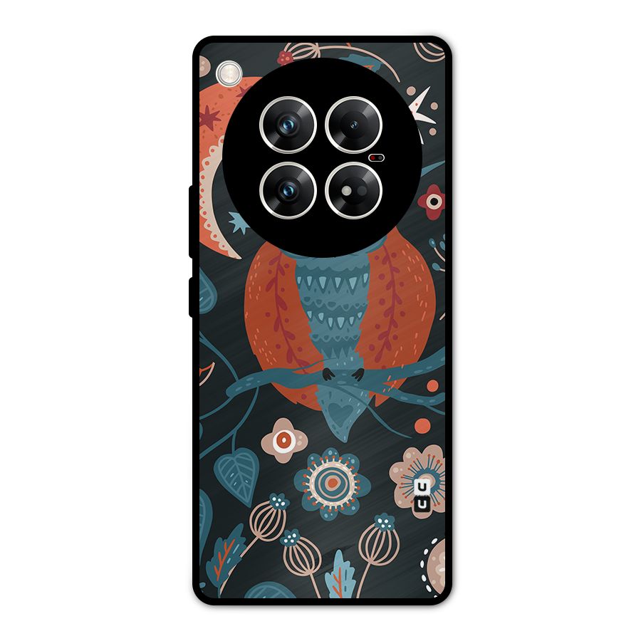 Nordic Arts Owl Moon Metal Back Case for Infinix Zero 40 5G