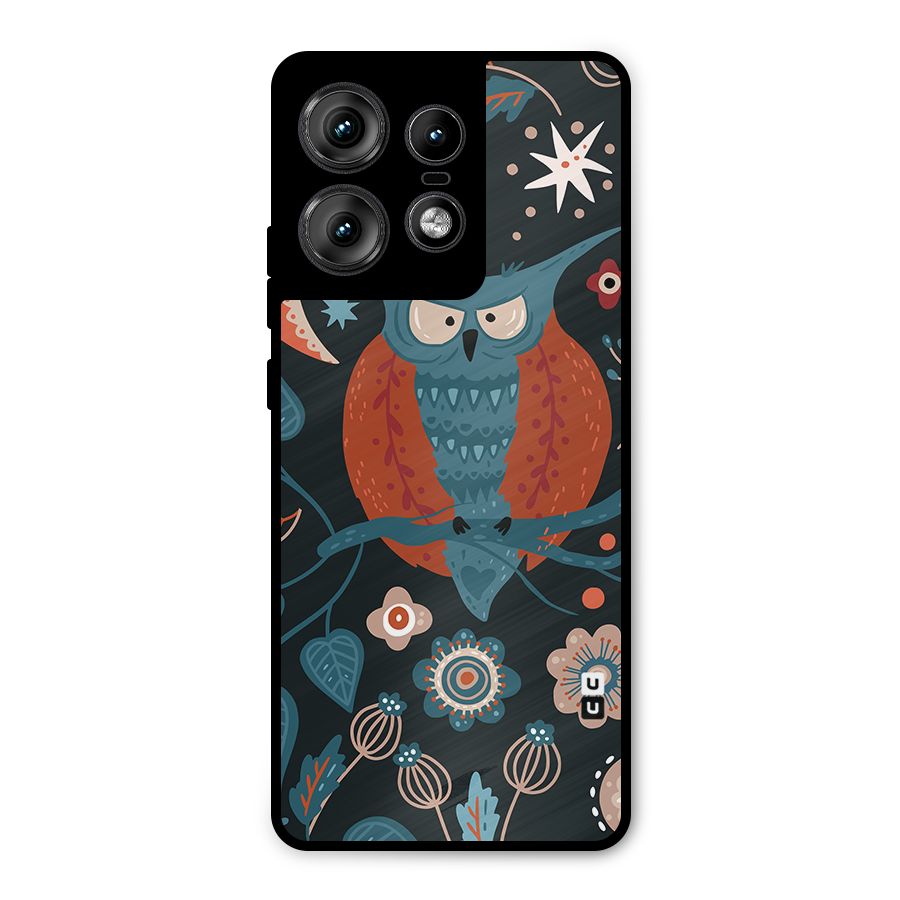 Nordic Arts Owl Moon Metal Back Case for Motorola Edge 50 Pro
