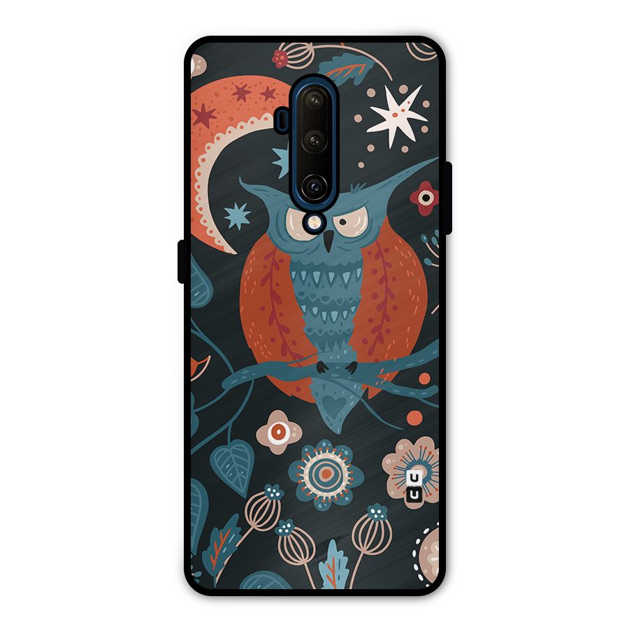 Nordic Arts Owl Moon Metal Back Case for OnePlus 7T Pro