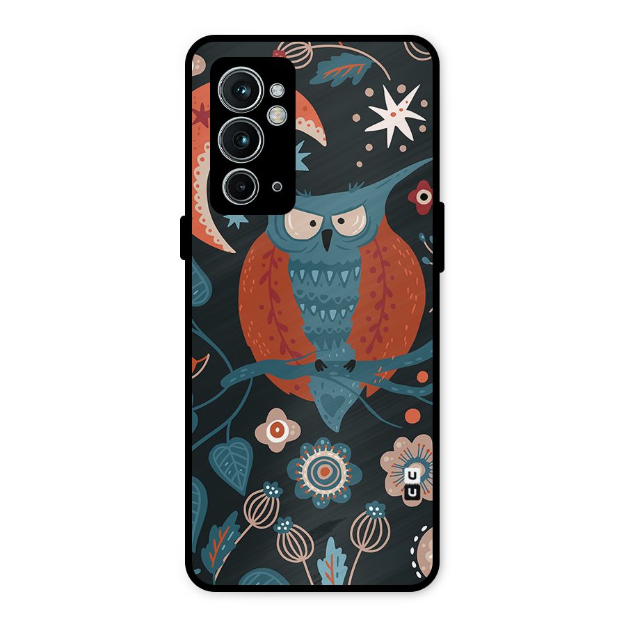 Nordic Arts Owl Moon Metal Back Case for OnePlus 9RT 5G