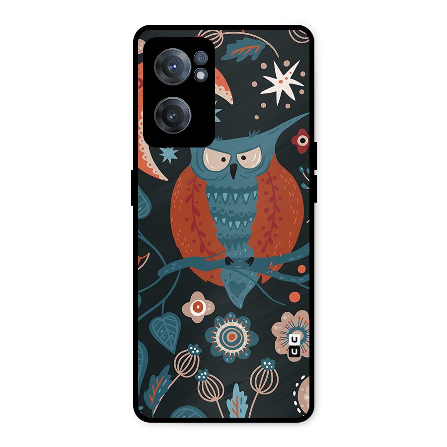 Nordic Arts Owl Moon Metal Back Case for OnePlus Nord CE 2 5G