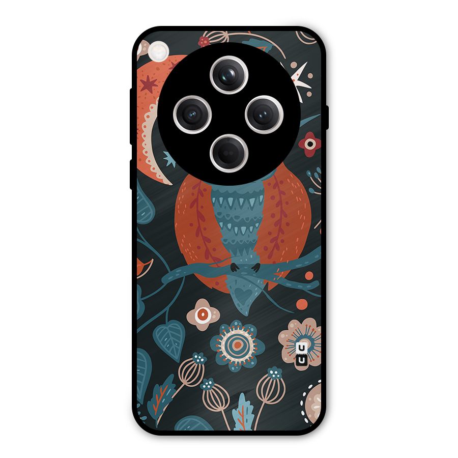 Nordic Arts Owl Moon Metal Back Case for Oppo Find X8