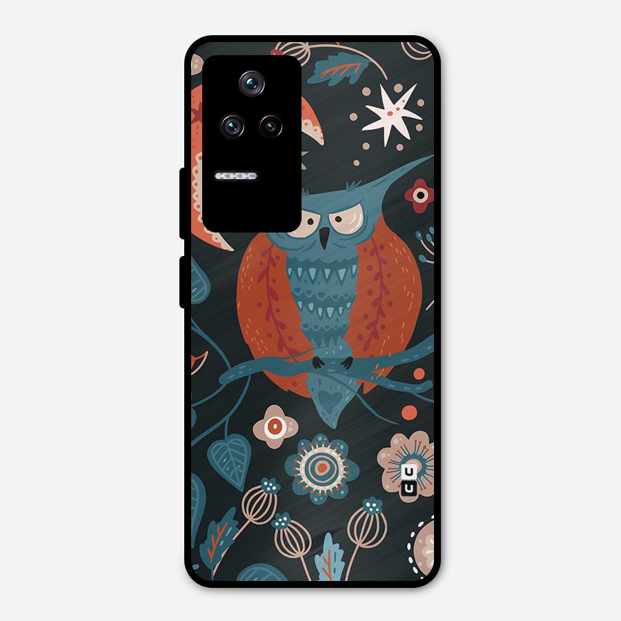 Nordic Arts Owl Moon Metal Back Case for Poco F4 5G