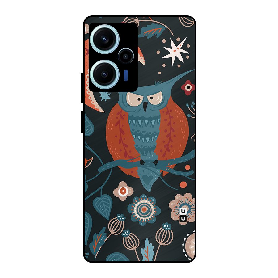 Nordic Arts Owl Moon Metal Back Case for Poco F5