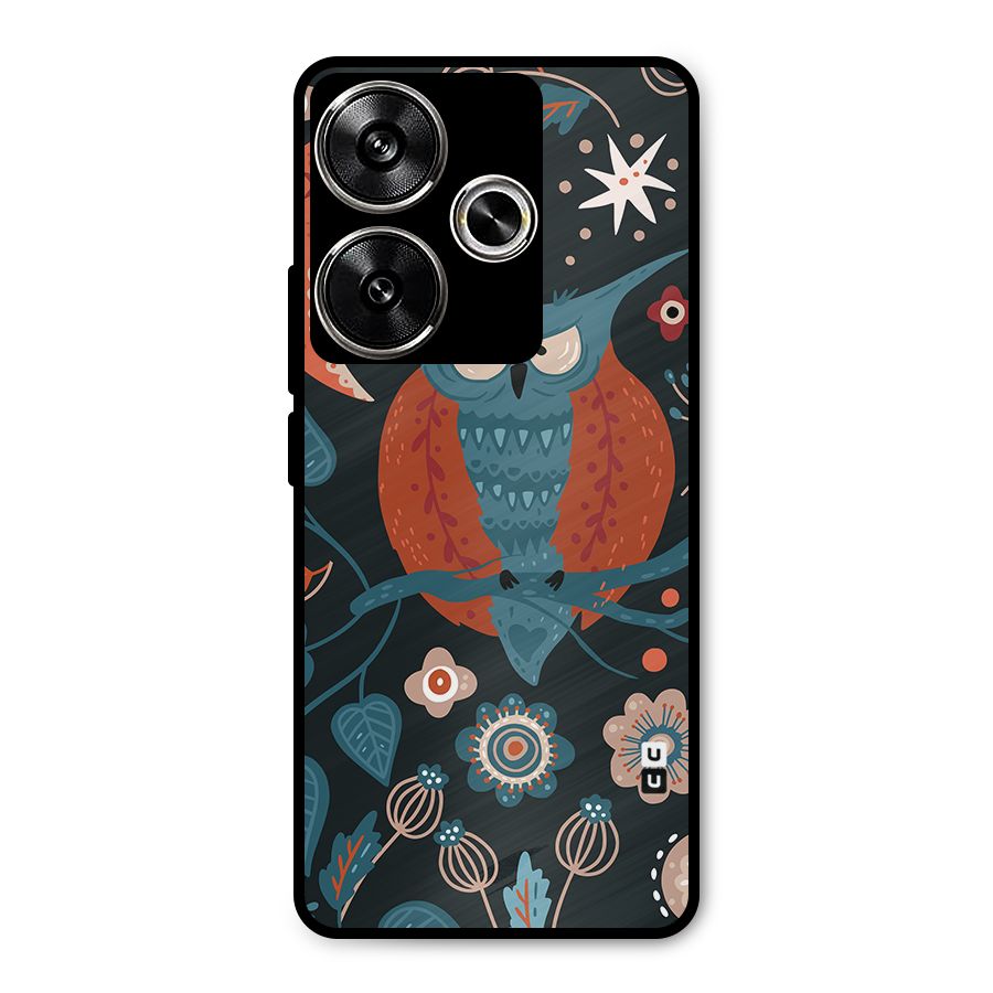 Nordic Arts Owl Moon Metal Back Case for Poco F6