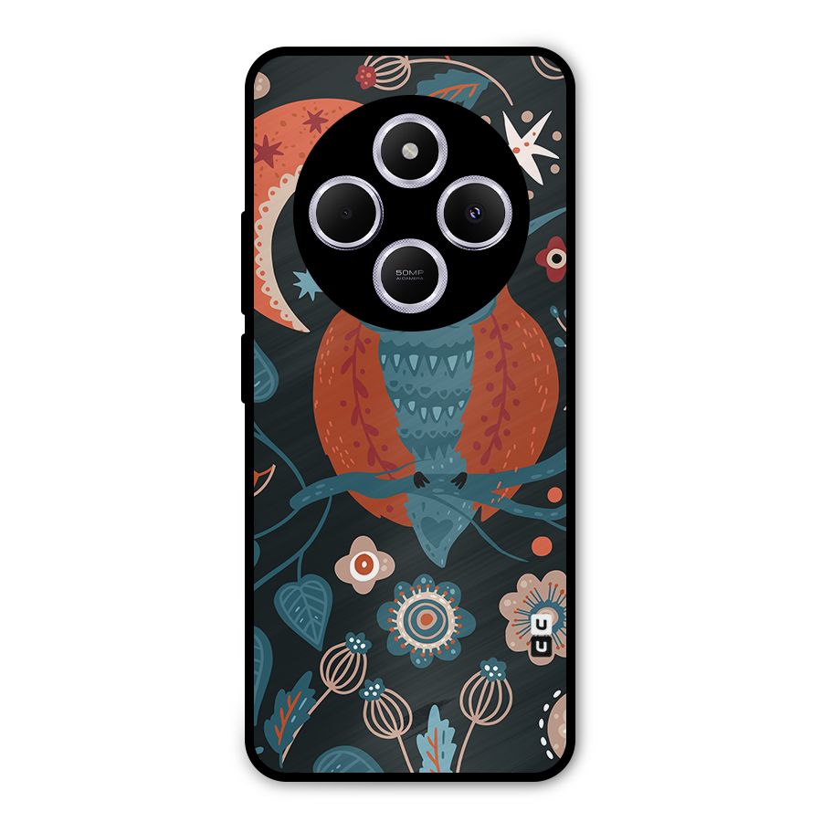 Nordic Arts Owl Moon Metal Back Case for Poco M7