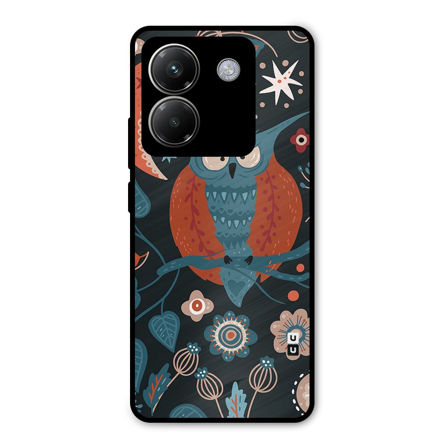 Nordic Arts Owl Moon Metal Back Case for Poco M7 Pro 5G