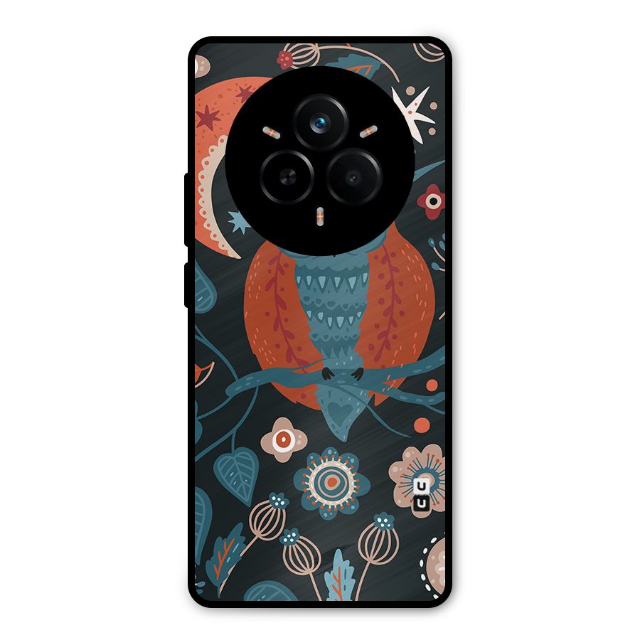 Nordic Arts Owl Moon Metal Back Case for Realme 14 Pro