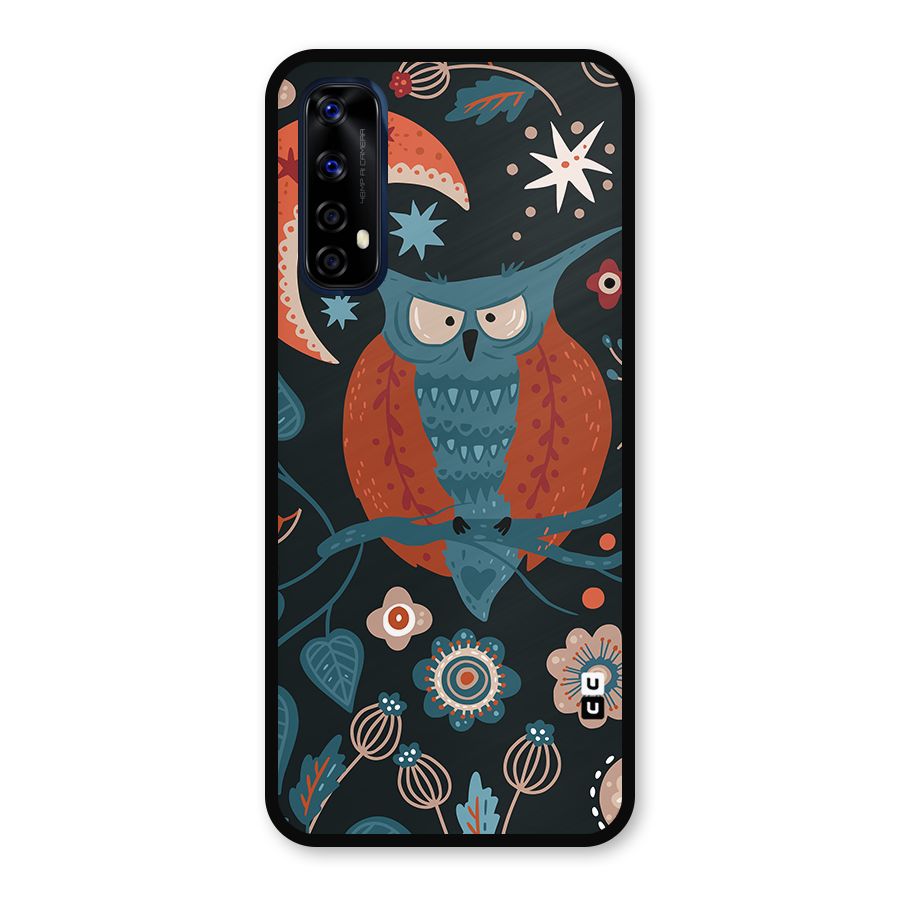 Nordic Arts Owl Moon Metal Back Case for Realme 7