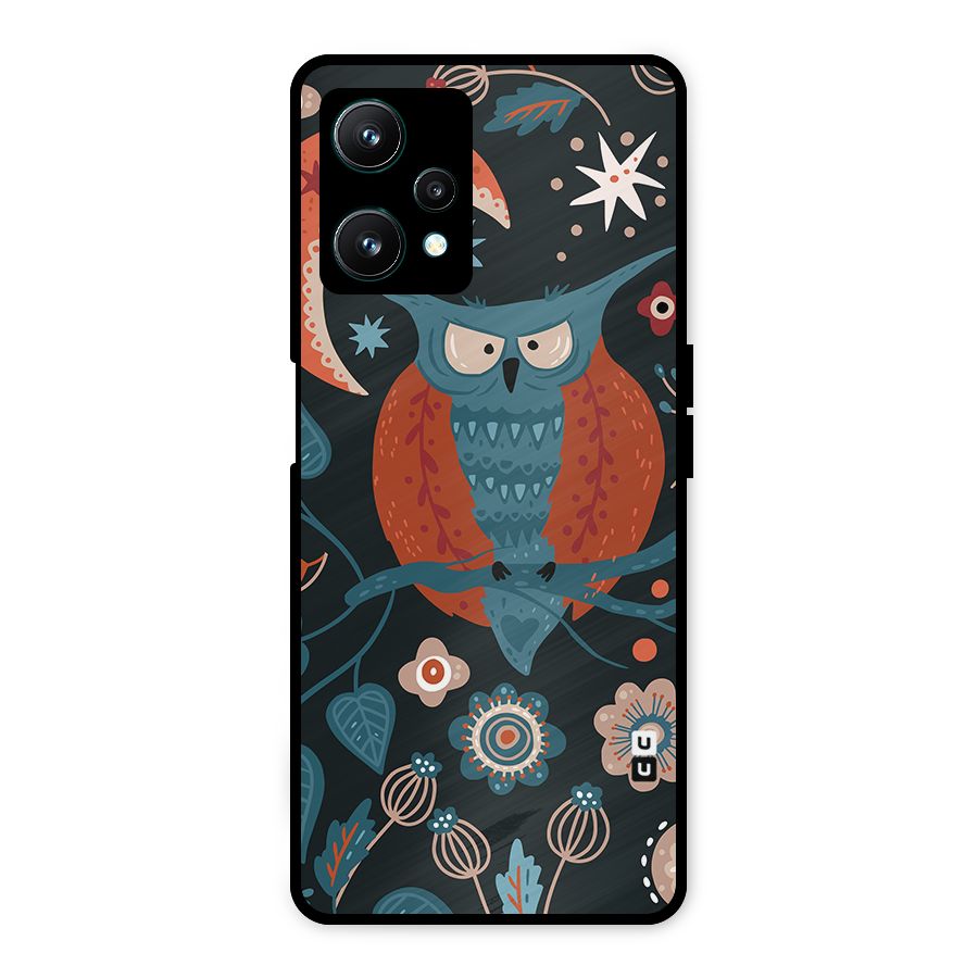 Nordic Arts Owl Moon Metal Back Case for Realme 9 Pro 5G
