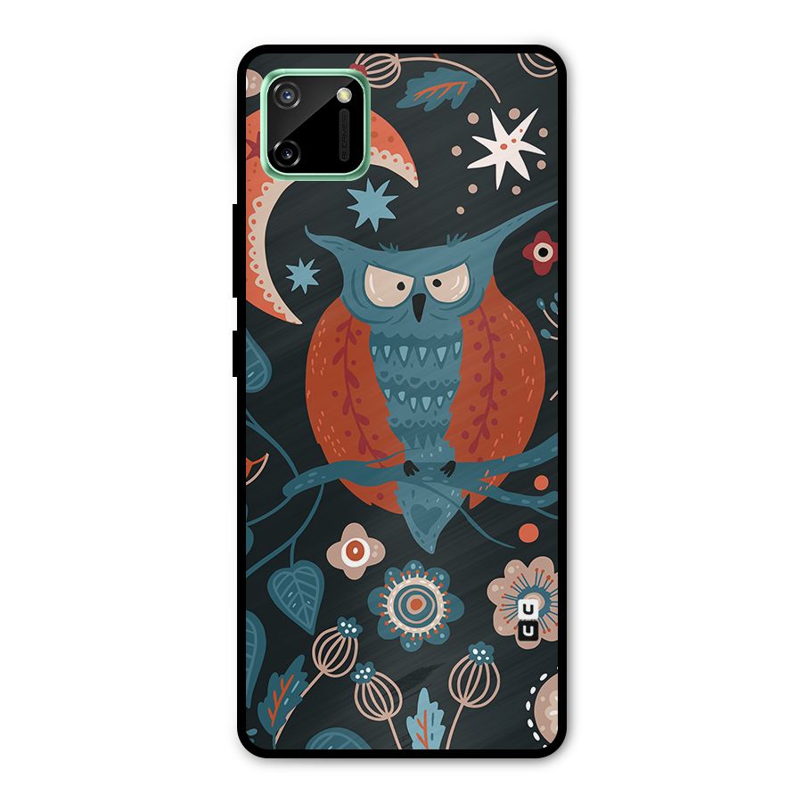 Nordic Arts Owl Moon Metal Back Case for Realme C11