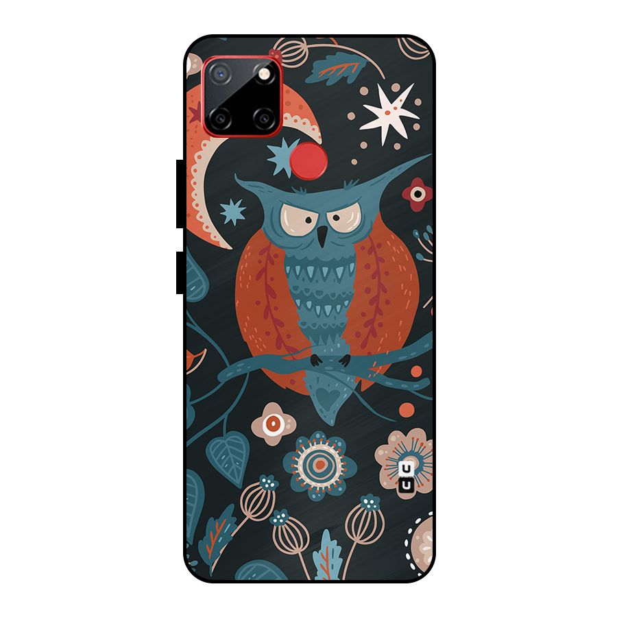 Nordic Arts Owl Moon Metal Back Case for Realme C12