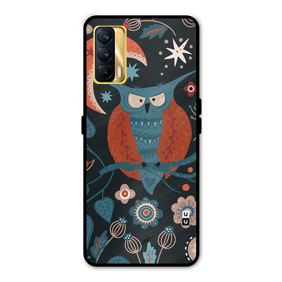 Nordic Arts Owl Moon Metal Back Case for Realme X7