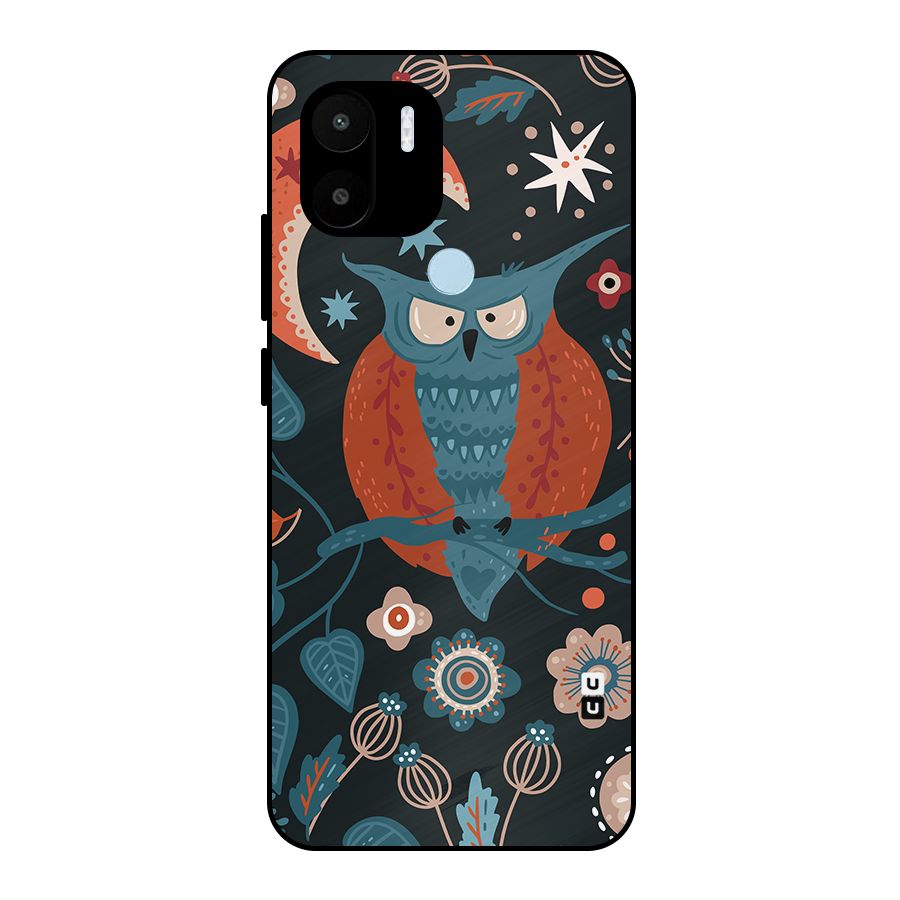 Nordic Arts Owl Moon Metal Back Case for Redmi A1+
