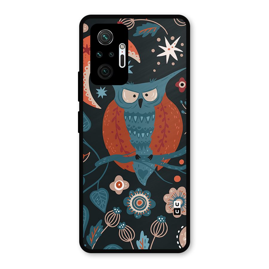 Nordic Arts Owl Moon Metal Back Case for Redmi Note 10 Pro