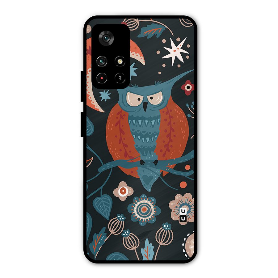 Nordic Arts Owl Moon Metal Back Case for Redmi Note 11T 5G