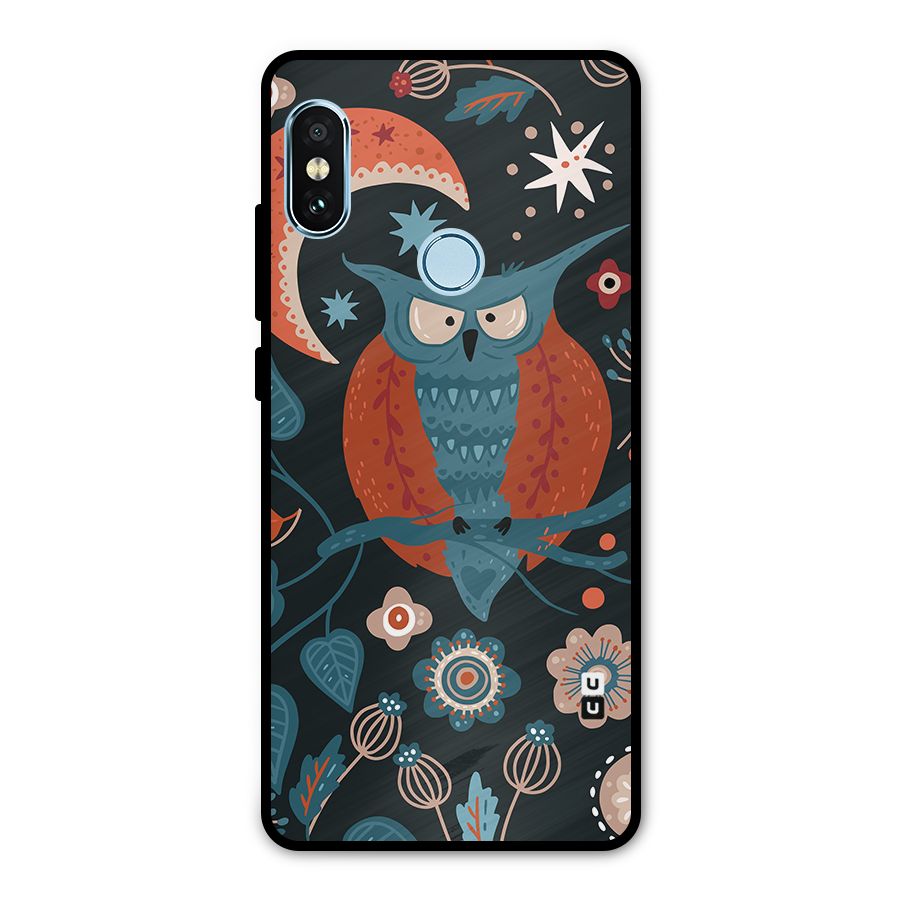 Nordic Arts Owl Moon Metal Back Case for Redmi Note 5 Pro