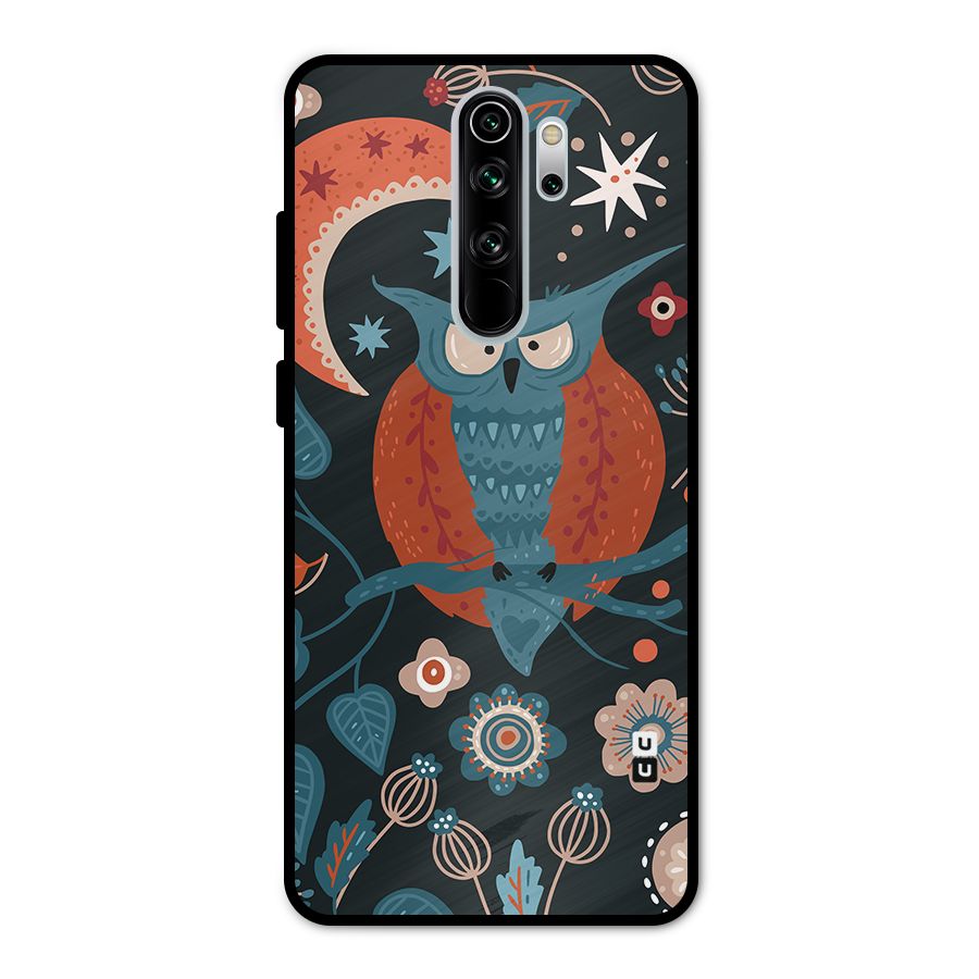 Nordic Arts Owl Moon Metal Back Case for Redmi Note 8 Pro