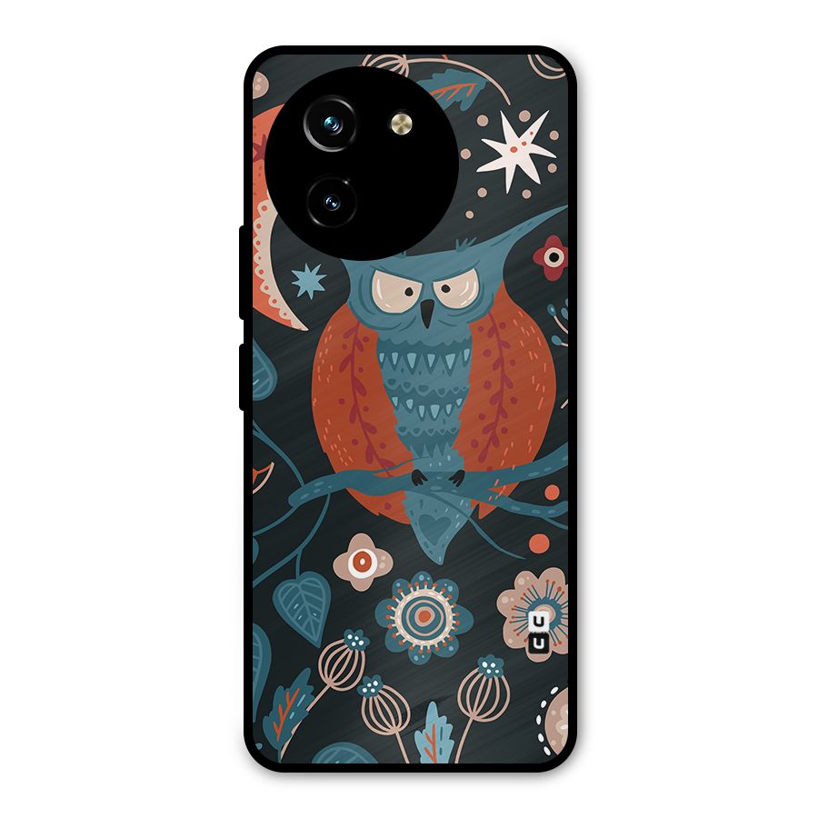 Nordic Arts Owl Moon Metal Back Case for Vivo T3x