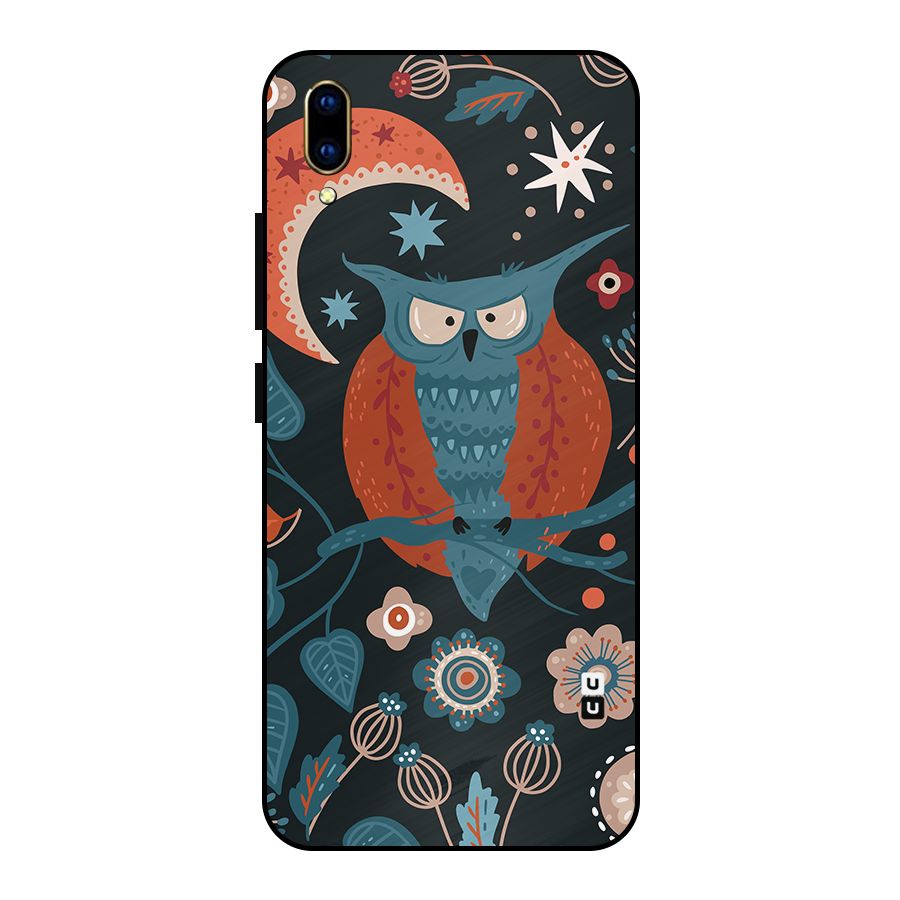 Nordic Arts Owl Moon Metal Back Case for Vivo V11 Pro