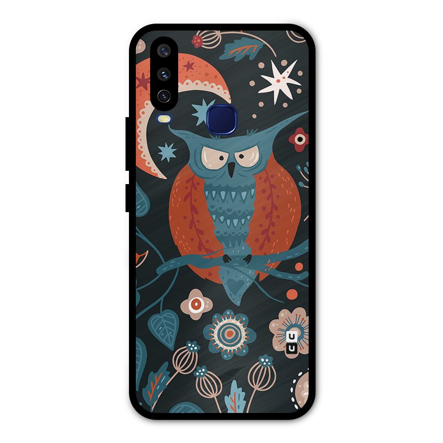 Nordic Arts Owl Moon Metal Back Case for Vivo V17