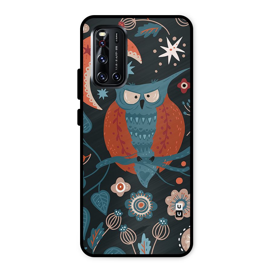 Nordic Arts Owl Moon Metal Back Case for Vivo V19